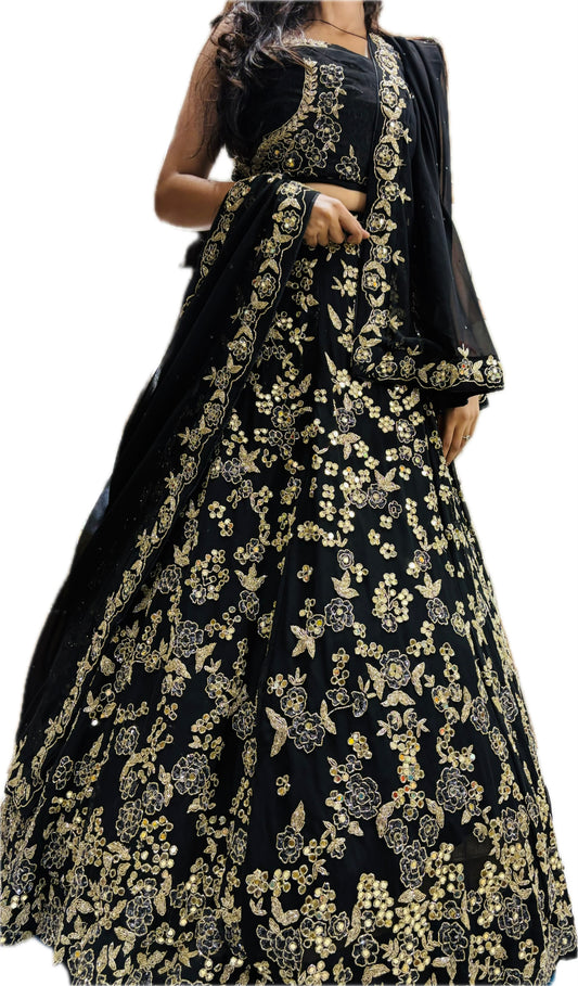 Black lehenga set