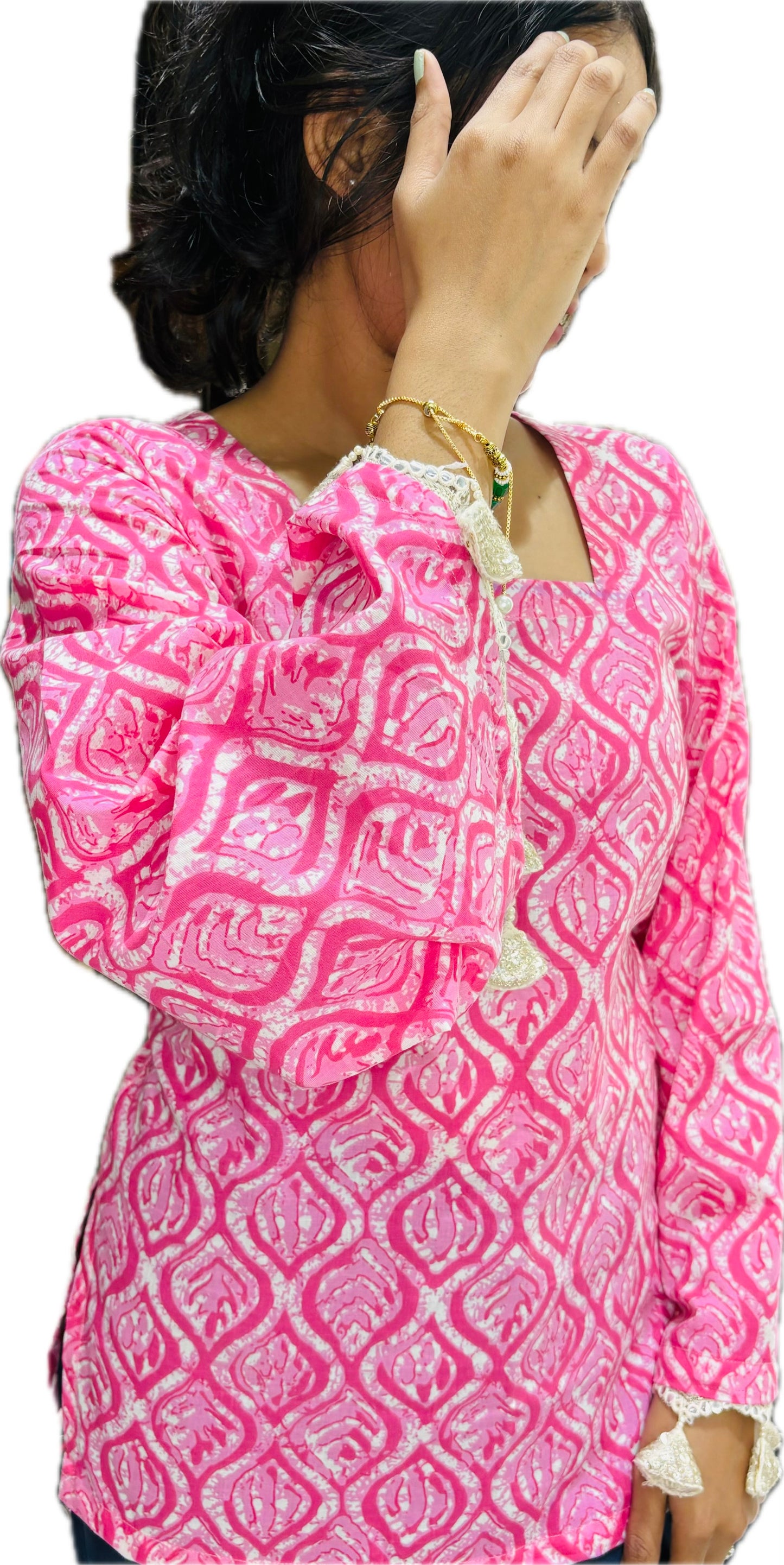 Pink short kurti