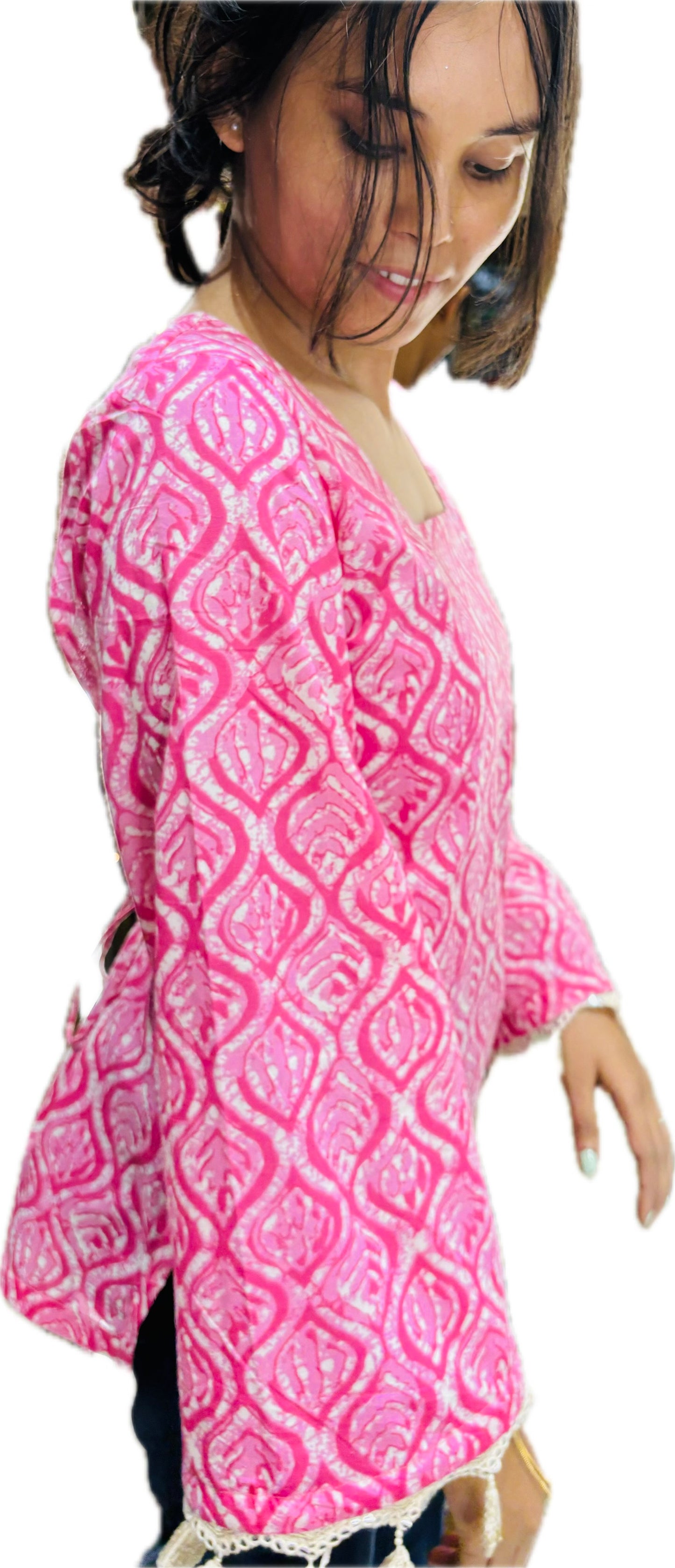 Pink short kurti
